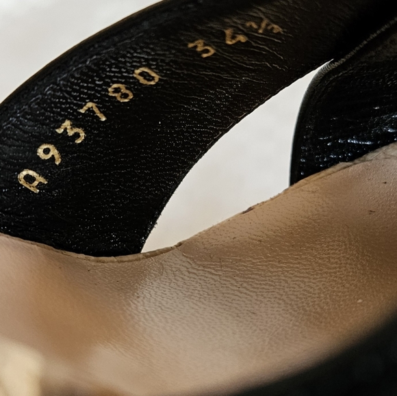 NDS Women's Italy's Si Rossi Black Leather Sandals Pump Heels Size 5 US - Picture 8 of 16